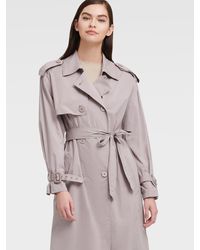 DKNY Unisex Fluid Trench Coat - Multicolor