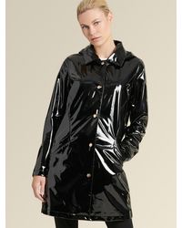 DKNY Donna Karan Glossy Raincoat - Black