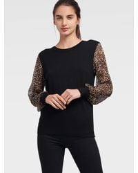 dkny mixed media sweater