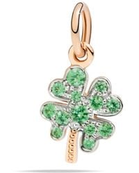 Dodo - Rose & Tsavorite Four Leaf Clover Charm - Lyst