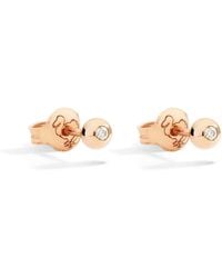Dodo - Rose & Diamond Bollicine Stud Earrings - Lyst