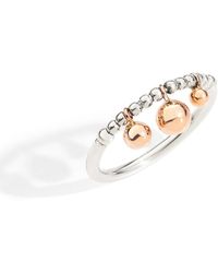 Dodo - Ring Bollicine Silber Und Roségold - Lyst