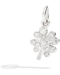 Dodo - Diamond Four Leaf Clover Charm - Lyst
