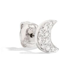 Dodo - Ohrstecker Mond Weissgold Und Diamanten - Lyst