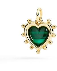 Dodo - Heart Charm With Malachite - Lyst