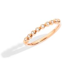 Dodo - Ring Bollicine Roségold Und Weisse Diamanten - Lyst