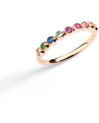 Dodo - Rose & Coloured Stone Bollicine Ring - Lyst