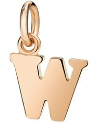 Dodo - Rose Letter W Charm - Lyst