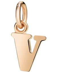 Dodo - Rose Letter V Charm - Lyst