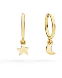 Dodo - Star & Moon Hoop Earrings - Lyst