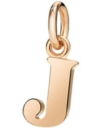 Dodo - Rose Letter J Charm - Lyst
