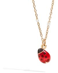 Dodo - Rose & Ceramic Mini Ladybug Necklace - Lyst
