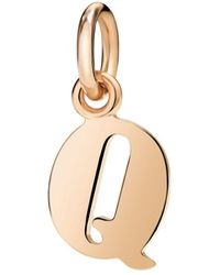 Dodo - Rose Letter Q Charm - Lyst