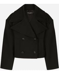 Dolce & Gabbana - Cropped Jacket With Double-Breasted Design - Lyst