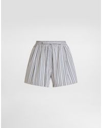 Dolce & Gabbana - Striped Poplin Culottes Shorts - Lyst