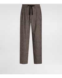 Dolce & Gabbana - Glen Plaid Alpaca Blend Joggers - Lyst