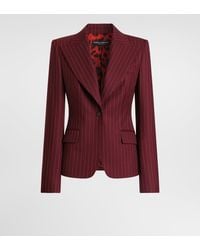 Dolce & Gabbana - Turlington Single-Breasted Pinstripe Wool Jacket - Lyst