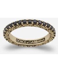 Dolce & Gabbana - Bague Family En Jaune Avec Saphirs Noirs - Lyst