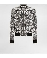 Dolce & Gabbana - Bomber Jacket With "Majolica" Print - Lyst