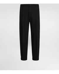 Dolce & Gabbana - Cotton Gabardine Pants With Double Darts - Lyst