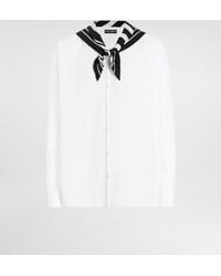 Dolce & Gabbana - Shirt With Scarf Detail - Lyst