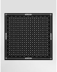 Dolce & Gabbana - 70X70 Silk Twill Scarf With Micro-Design And Logo - Lyst