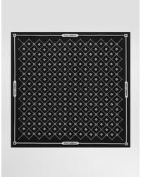 Dolce & Gabbana - 70X70 Silk Twill Scarf With Micro-Design And Logo - Lyst