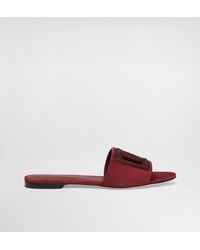 Dolce & Gabbana - Suede Slippers With Rhinestones - Lyst