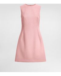 Dolce & Gabbana - Wool Crepe Midi Fit-And-Flare Dress - Lyst