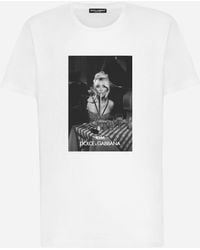 Dolce & Gabbana Camiseta «Ciao, Kim» con estampado de pasta - Blanco