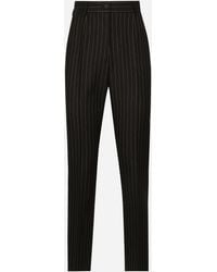 Dolce & Gabbana - Tailored Pinstripe Wool Pants - Lyst