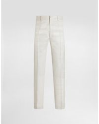 Dolce & Gabbana - Micro Pattern Jacquard Trousers - Lyst