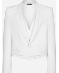 Dolce & Gabbana - Single-Breasted Sicilia-Fit Jacket With Faux Vest - Lyst