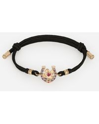 Dolce & Gabbana - Good Luck Bracelet Fabric With A Pendant - Lyst