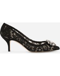 Dolce & Gabbana - Lace Pumps With Brooch Detailing - Lyst