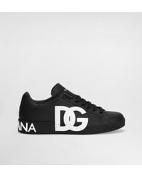 Dolce & Gabbana - ポルトフィーノ スニーカー ナッパカーフスキン プリントDgロゴ - Lyst