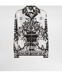 Dolce & Gabbana - Silk Shirt With Floral Motif - Lyst