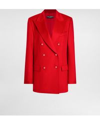 Dolce & Gabbana - Oversize Double-Breasted Cashmere Jacket - Lyst
