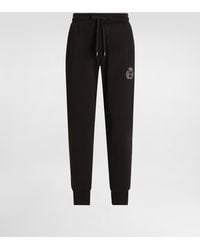Dolce & Gabbana - Jersey Trousers With Heraldic Patch - Lyst