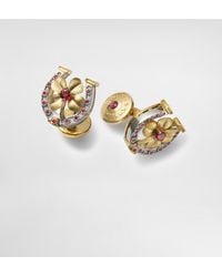 Dolce & Gabbana - Good Luck Cufflinks 18 Carat And Rubies - Lyst