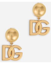 Dolce & Gabbana Dg Logo Earrings - Metallic