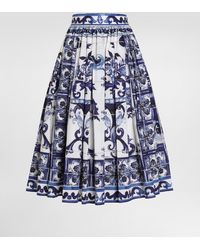 Dolce & Gabbana - Maiolica Print Skirt - Lyst