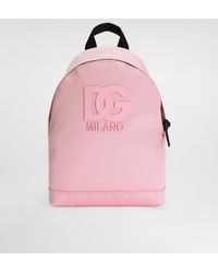 Dolce & Gabbana - Nylon Backpack With Dg Patch - Lyst