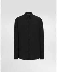 Dolce & Gabbana - Silk Crêpe De Chine Martini Shirt - Lyst