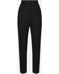 Dolce & Gabbana - Tailored Pinstripe Wool Pants - Lyst