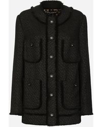 Dolce & Gabbana - Einreihige Jacke Aus Raschel-Tweed - Lyst