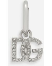 Dolce & Gabbana - Einzelohrring Mit Dg-Logo - Lyst