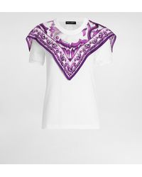 Dolce & Gabbana - T-Shirt With Silk Foulard - Lyst