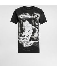Dolce & Gabbana - Schwarzes Grafikdruck Distressed T-Shirt - Lyst
