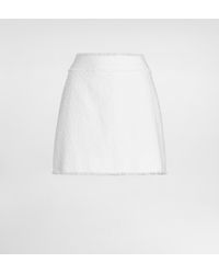 Dolce & Gabbana - Cotton Raschel Tweed Miniskirt - Lyst